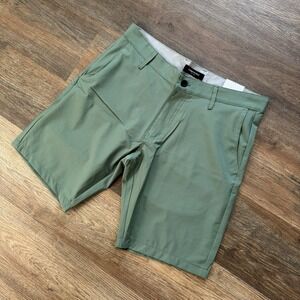 NWT Kenneth Cole New‎ York Golf Shorts Green Men's Sz 32 10" Inseam